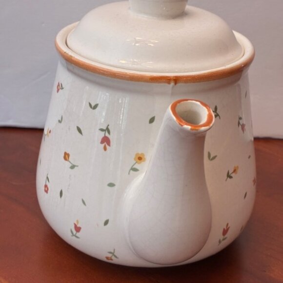 Vintage Davir Floral Crackle Glaze Teapot Retro Ceramic Cottageware Kitchen - Picture 3 of 12